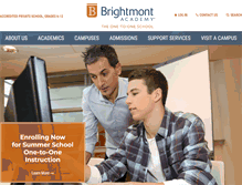 Tablet Screenshot of brightmontacademy.com